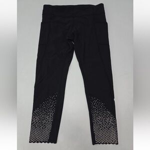 Lululemon Black Tight Stuff Tight II Luxtreme Fabric Run Size 12 Womens W5BBVS